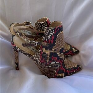 Steve Madden Multicolor Snakeskin Heels